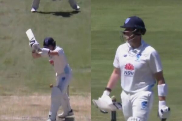 Watch: Steve Smith cleaned up for duck after leaving the ball as wretched form continues
