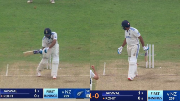 Rohit Sharma gets out on a 9-ball duck on an unplayable delivery of Tim Southee [WATCH]