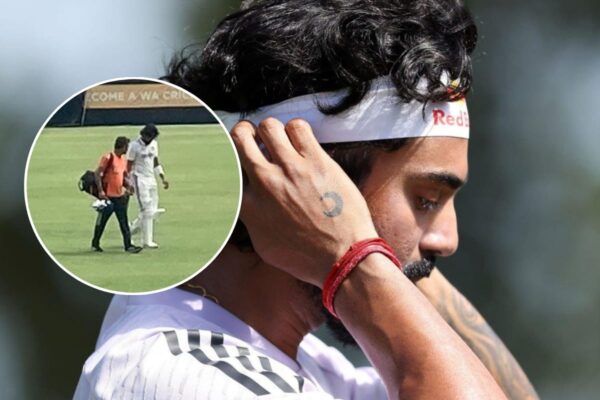 KL Rahul walks off during intra-squad match simulation in Perth after blow to elbow