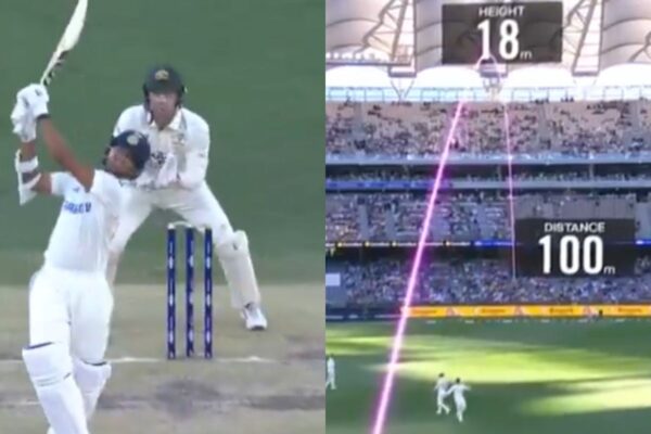 Yashasvi Jaiswal Launches a Massive 100 Metre Six off Nathan Lyon in Perth Test [WATCH]
