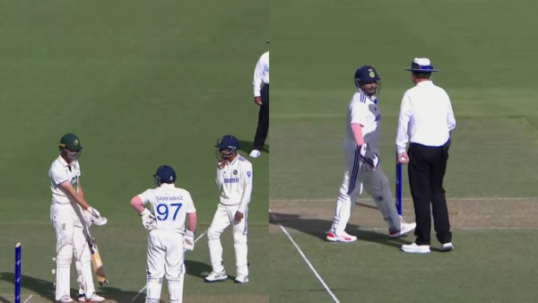 Sarfaraz Khan Appeals Hilariously After the Batter Double-Hits the Ball During the PM-XI and India Match [WATCH]