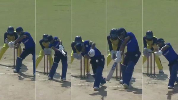 Unsold India Domestic Talent Smashes Gujarat Titans RTM at IPL 2025 Auction for 5 Boundaries in a Row [WATCH]