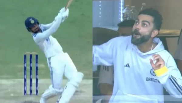 Virat Kohli Goes Gaga Over Akash Deep’s Massive Six, Rushes to the Dressing Room Window To See [WATCH]