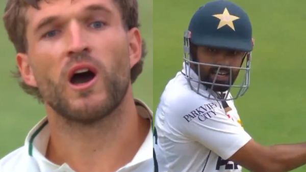 Babar Azam Involved in Heated Exchange With Wiaan Mulder During Record Partnership in Cape Town [WATCH]
