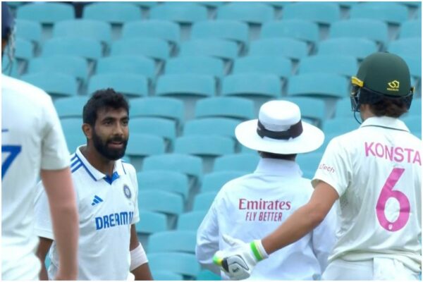Sam Konstas Gets Involved in a Heated Exchange With Jasprit Bumrah, Indian Captain Responds by Taking Wicket Next Ball [WATCH]