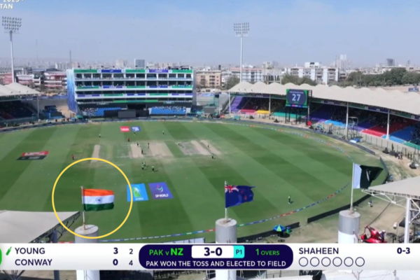 India Flag Spotted in Karachi Stadium During Champions Trophy 2025: Did Pakistan Reverse Decision After Controversy?