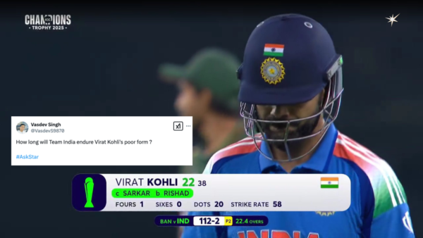 ‘How long will Team India endure?’: Virat Kohli faces the wrath of fans after a subpar 22 off 38 against Bangladesh in Champions Trophy 2025