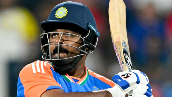 Sanju Samson Matches Two Other India Batters by Hitting Six off First Ball of a T20I [WATCH]