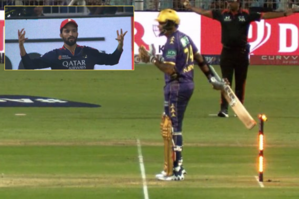 WATCH Sunil Narine Given Not Out Despite Hit-Wicket Appeal From Rajat Patidar During KKR vs RCB, Reason Revealed