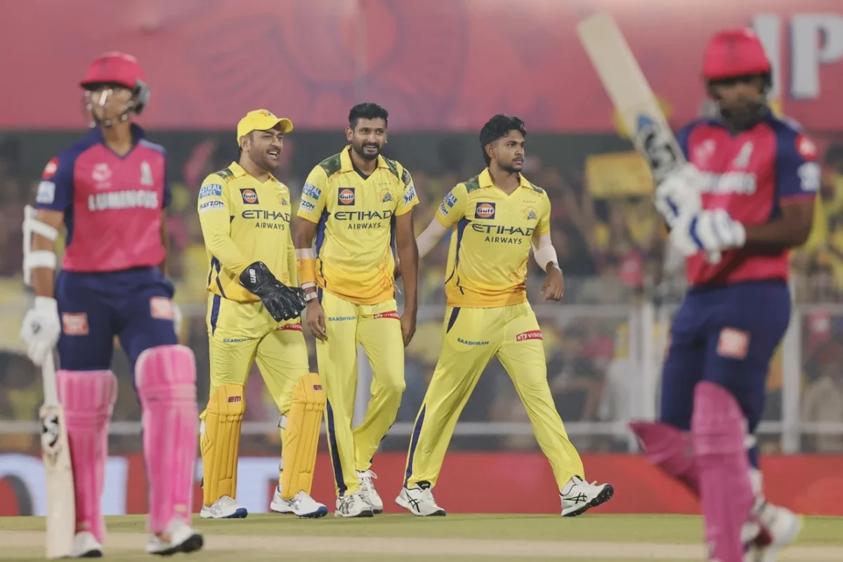 khaleel ahmed ms dhoni matheesha pathirana ipl 2025 csk vs rr