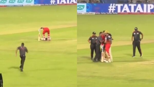 Fan Invades Pitch To Touch Virat Kohli During KKR vs RCB IPL 2025 Opener [WATCH]