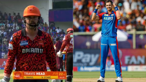Travis Head Dismissed by Mitchell Starc Again: Axar Patel Captaincy Masterstroke Gives Big Wicket for Delhi Capitals vs SRH in IPL 2025 Match