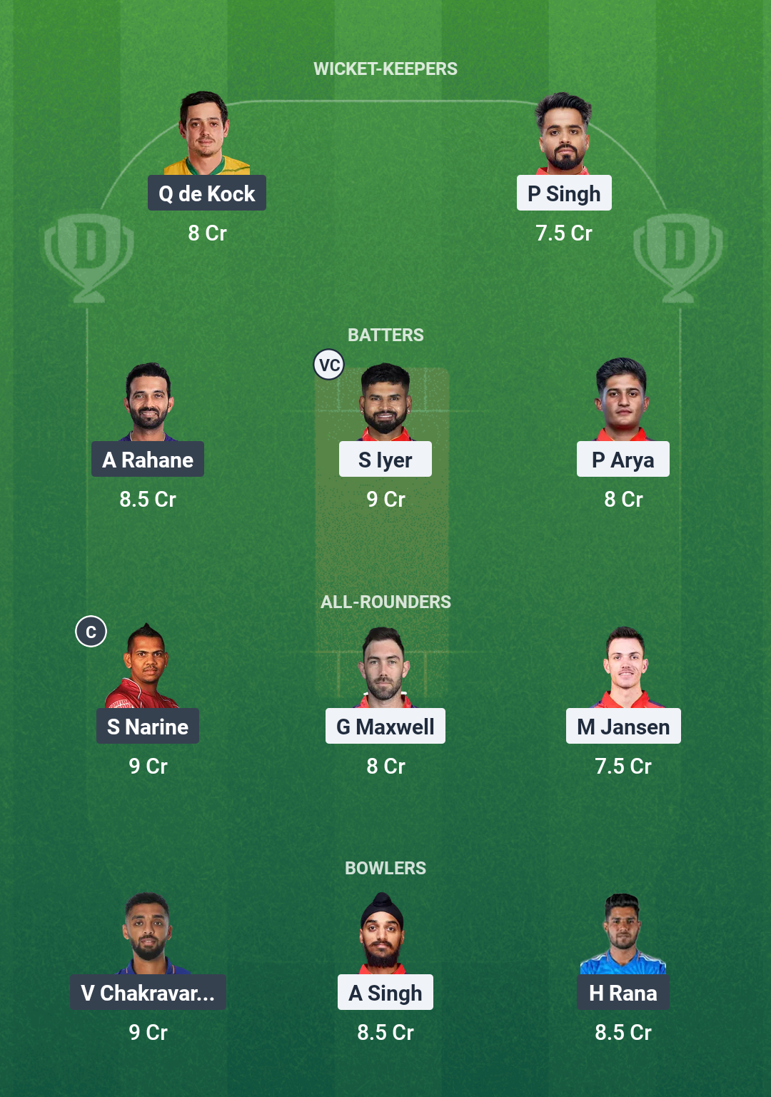 PBKS vs KKR Dream11 Prediction Today Match 31 Playing XI IPL 2025 Small League Team