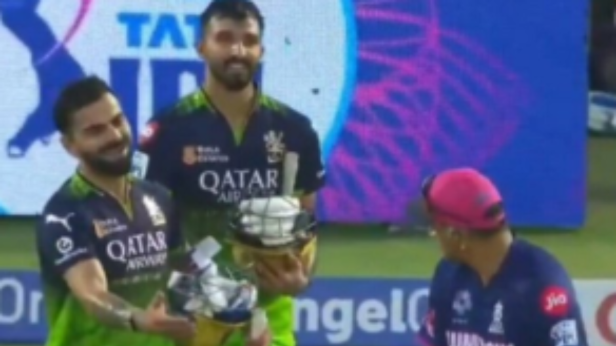 Virat Kohli Rahul Dravid RR vs RCB IPL 2025