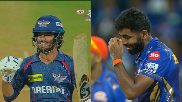 [WATCH] Hilarious Scenes! Ravi Bishnoi Celebrates After Dispatching Jasprit Bumrah for a Maximum During MI vs LSG IPL 2025 Clash