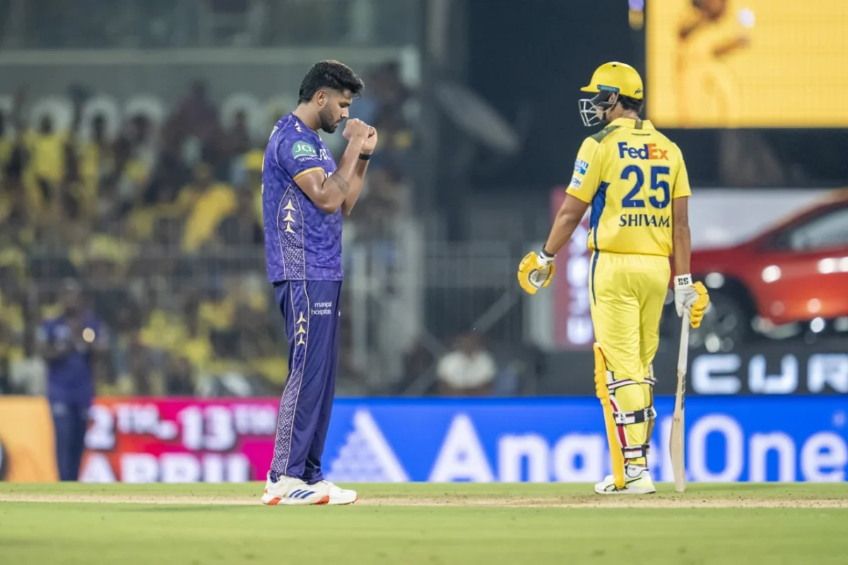 csk vs kkr ipl 2025 shivam dube harshit rana