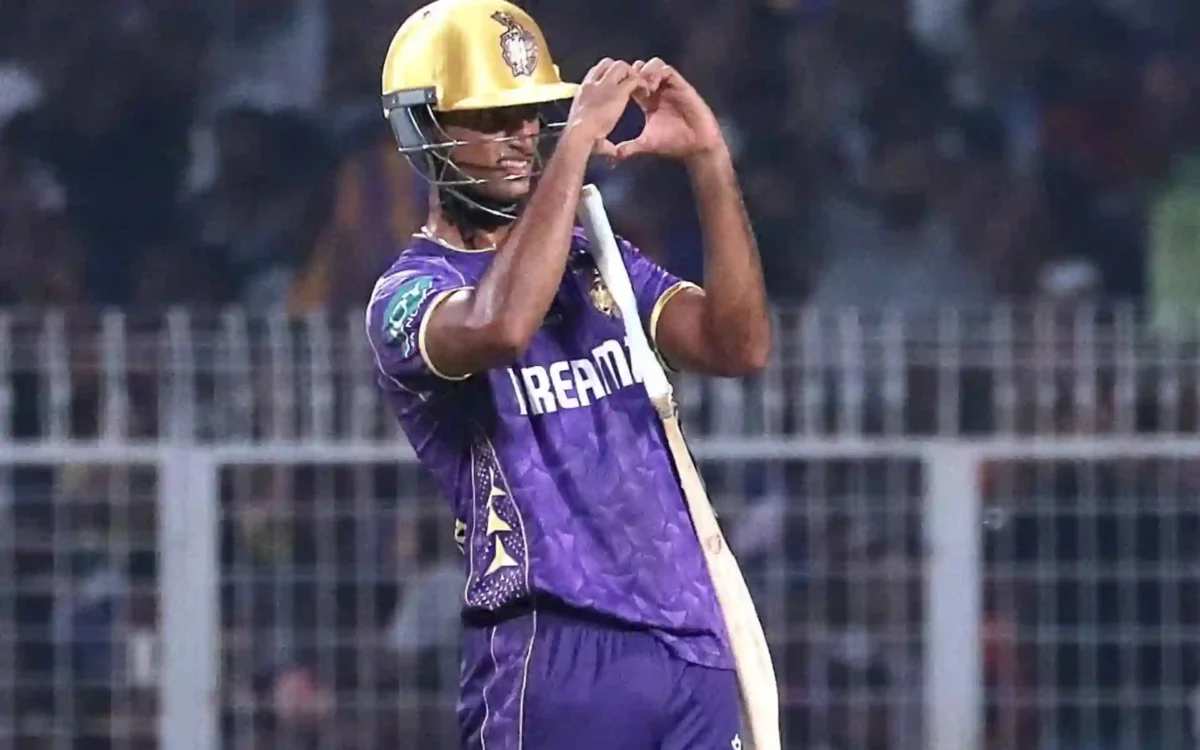 Why Did Angkrish Raghuvanshi Show a Heart Gesture to the KKR Dressing Room After Fifty vs SRH in IPL 2025?