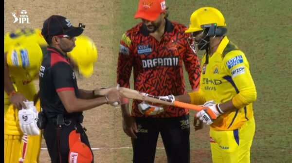 Umpires Force Ravindra Jadeja To Change Bats After Failing Gauge Test During CSK vs SRH IPL 2025 Match
