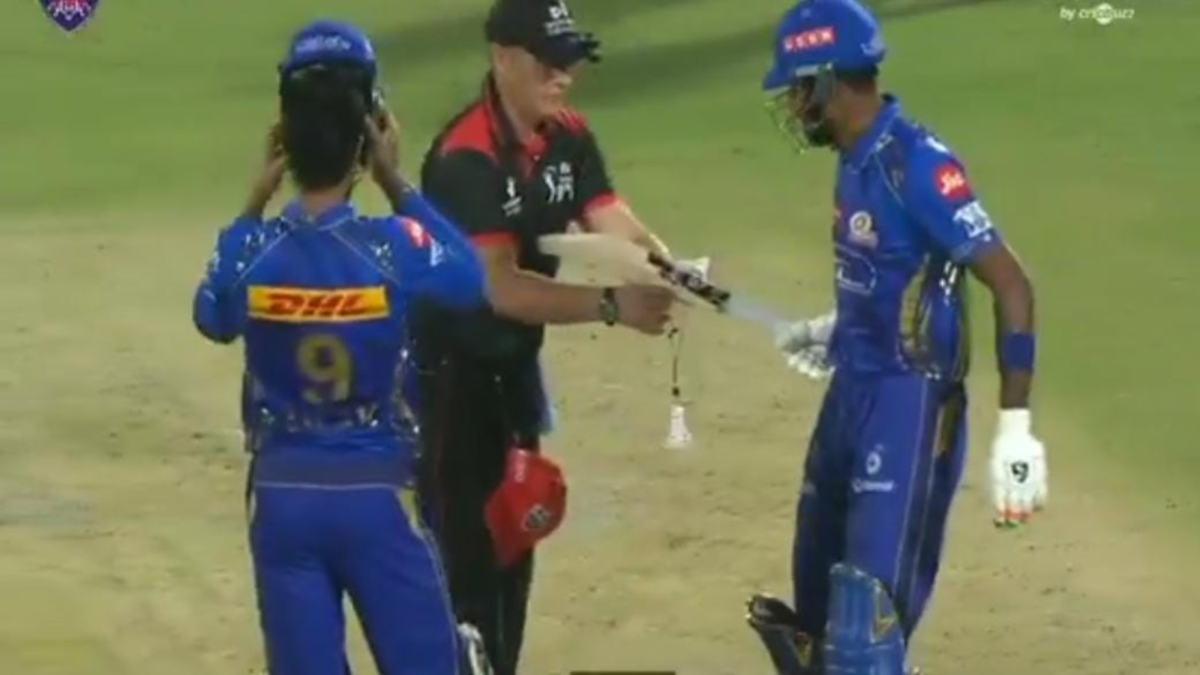 An interesting event transpired when Hardik Pandya came to bat against the Delhi Capitals (DC) last night.