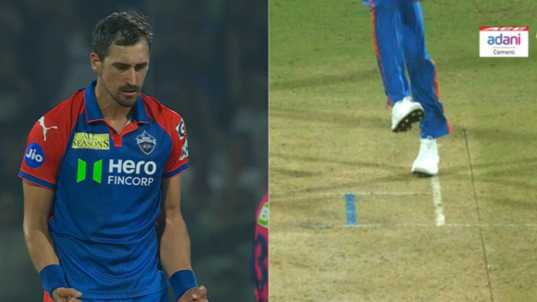 No Ball or Not? Mitchell Starc Penalised for Backfoot No-Ball in SUPER OVER During DC vs RR IPL 2025 Clash