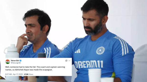 ‘Someone Had To Take the Fall’: India Mourn After Reports of India Assistant Coach Abhishek Nayar’s Sacking Emerges