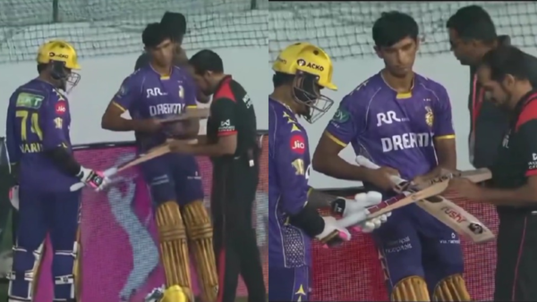 Umpires Unhappy With Sunil Narine’s Bat, Ask To Change It Before KKR Innings vs PBKS in IPL 2025 [WATCH]
