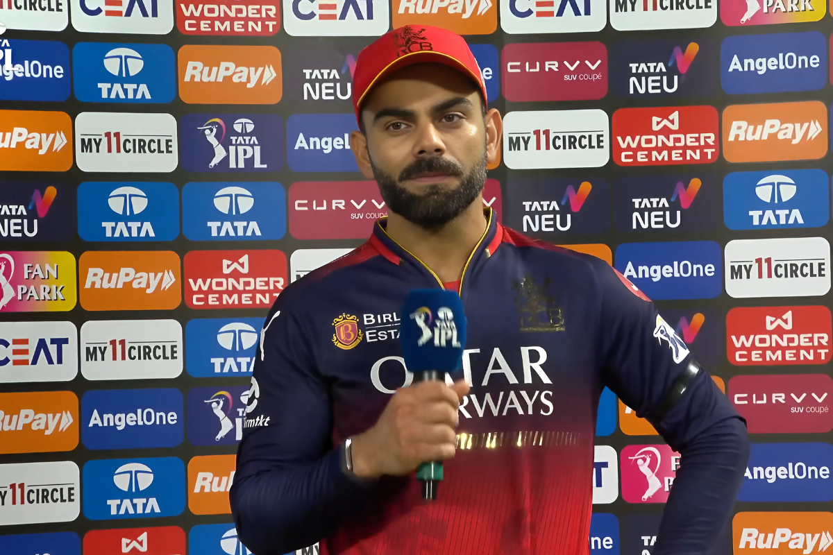 virat kohli adjustment rcb vs rr ipl 2025 first home win chinnaswamy stadium