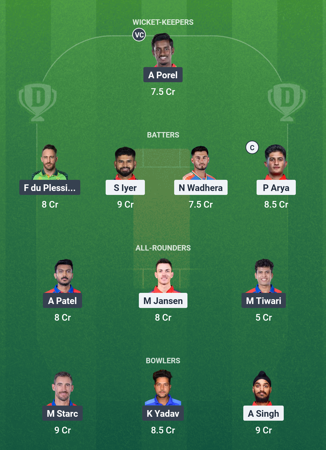 PBKS vs DC Dream11 Prediction Today Match 58 Playing XI IPL 2025 Grand League Team