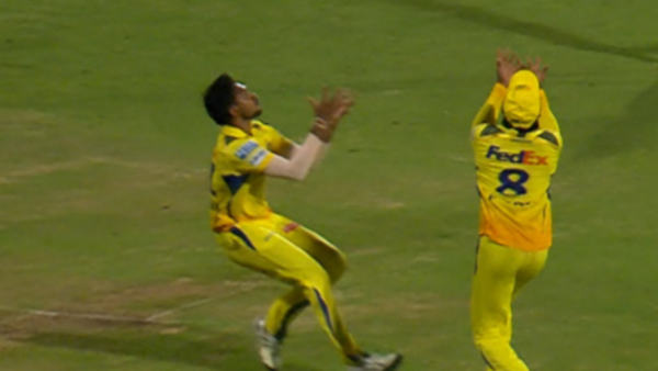 [WATCH] Matheesha Pathirana Collides With Ravindra Jadeja While Attempting a Catch in RCB vs CSK IPL 2025 Clash