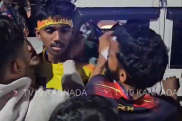 Footage Shows RCB Fans Fighting With CSK Fans Outside Chinnaswamy After Win in IPL 2025 Fixture