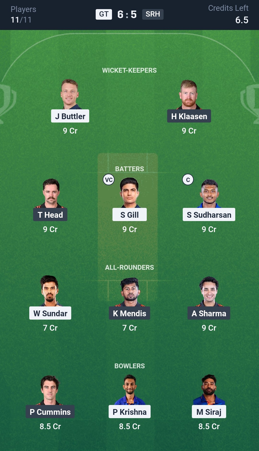GT vs SRH Dream11 Prediction Today Match 51 Playing XI IPL 2025 Small League Team