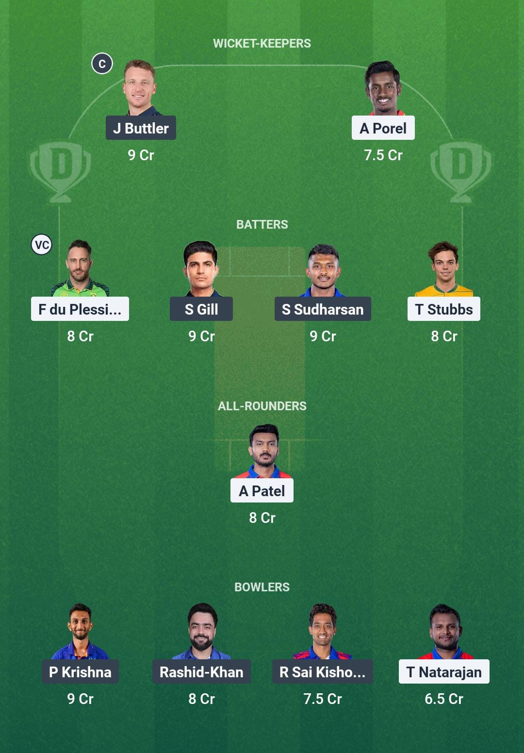 DC vs GT Dream11 Prediction Today Match 60 Playing XI IPL 2025 Grand League Team