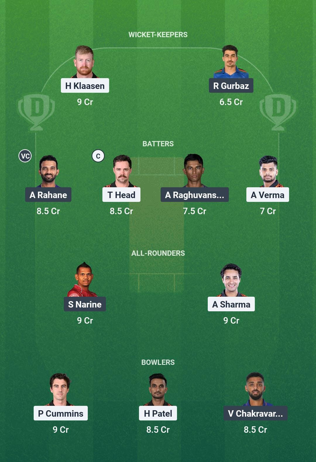SRH vs KKR Dream11 Prediction Today Match 68 Playing XI IPL 2025 Grand League Team