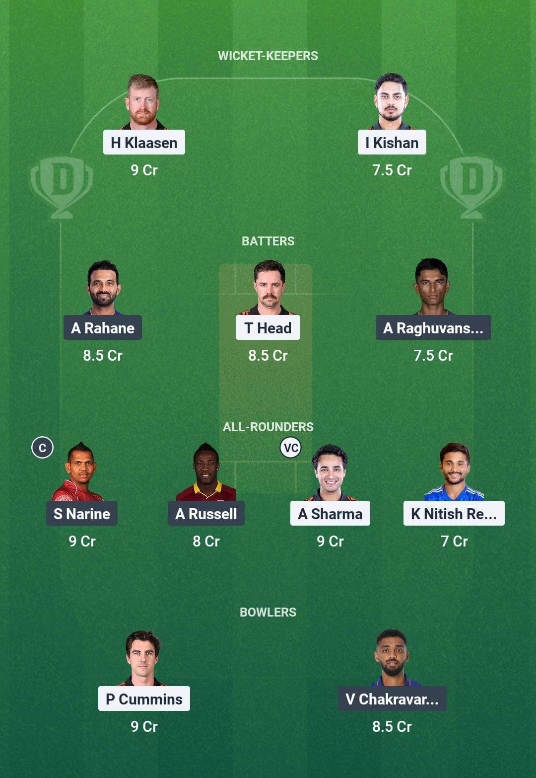 SRH vs KKR Dream11 Prediction Today Match 68 Playing XI IPL 2025 Small League Team