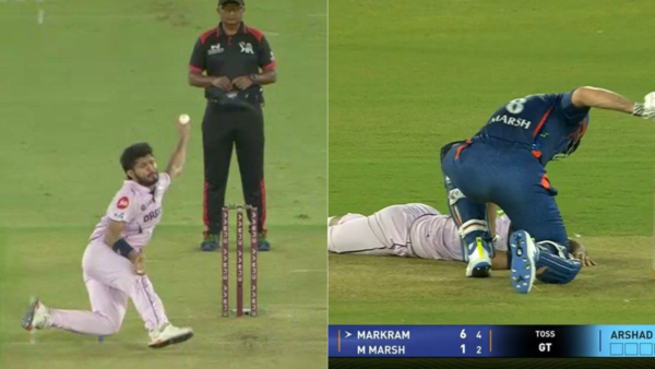 Scary To Watch! Arshad Khan Suffers Two Nasty Falls in the Same Over During GT vs LSG IPL 2025 Clash
