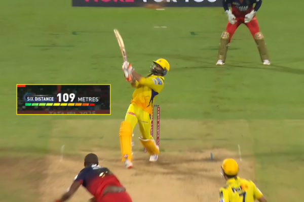 Ravindra Jadeja Hits 109m Monster: Longest Six in IPL 2025 Comes During RCB vs CSK Thriller