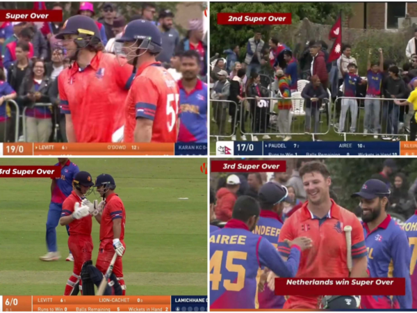 Netherlands vs Nepal Create Record With First Ever Triple Super Over; See List of All Multiple Super Overs