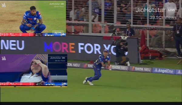 [WATCH] Mumbai Indians Owner, Hardik Pandya Left in Despair After Trent Boult Drops a Sitter of Nehal Wadhera During PBKS vs MI IPL 2025 Qualifier Clash