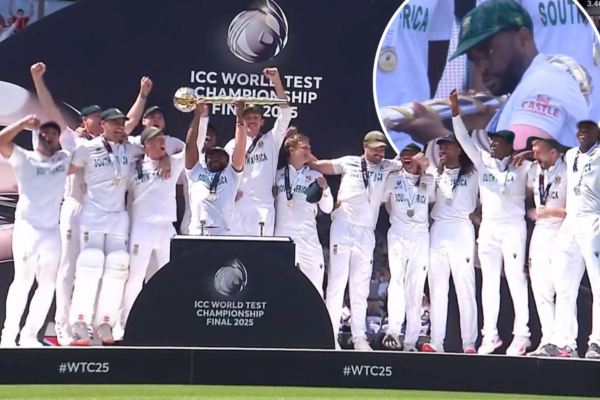 [Watch] Video of South Africa Lifting ICC WTC 2025 Title Mace, Temba Bavuma Firing Trophy Shots After Historic Triumph at Lord’s vs Australia