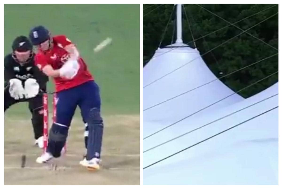 Harry Brook Smashes Mitchell Santner On To The Roof Twice In An Over in NZ vs ENG 2nd T20I [WATCH]