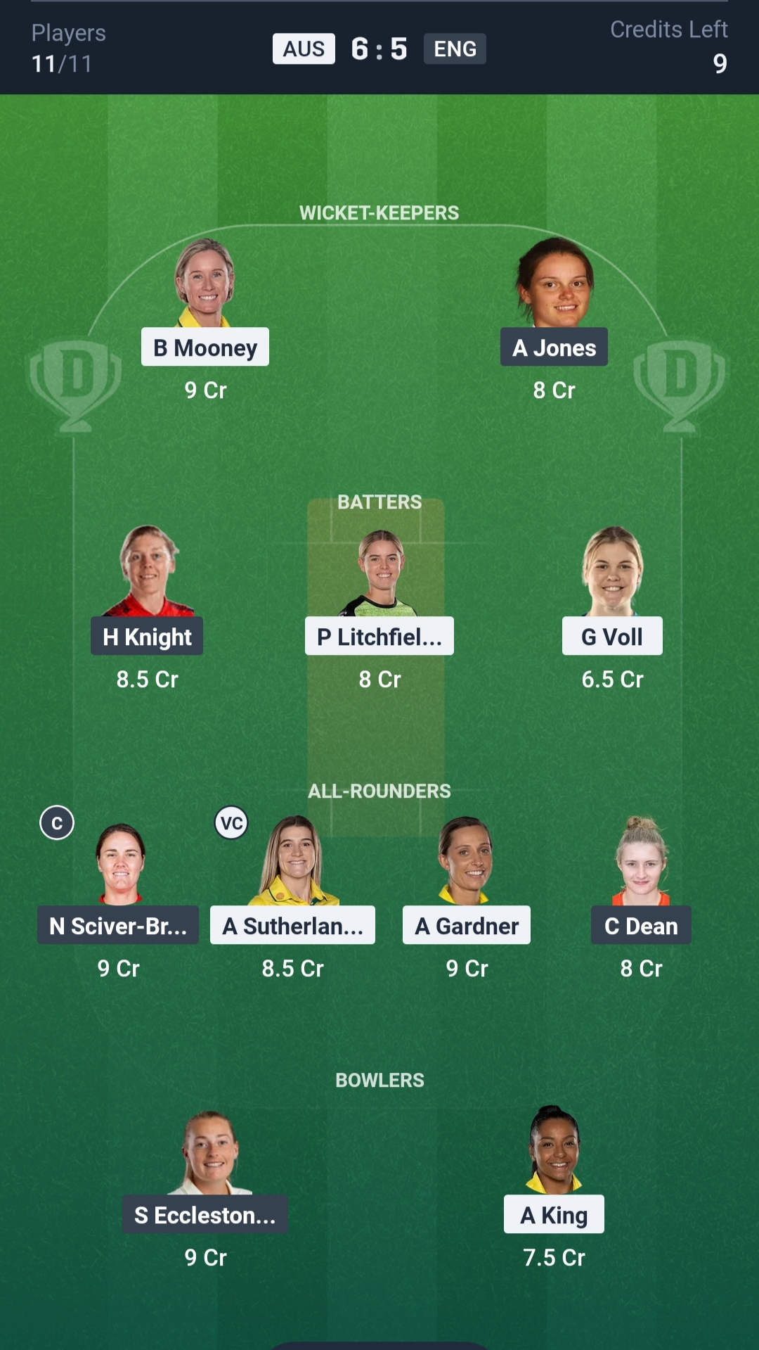 AUS vs ENG Dream11 Prediction Today Match 23 Playing XI