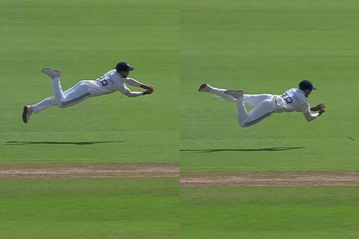 Nitish Kumar Reddy Pulls Off Stunning Diving Catch to Dismiss Tagenarine Chanderpaul in IND vs WI 1st Test