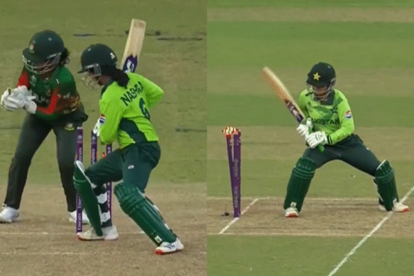 Pakistan Batter Gets Dismissed Through a Hilarious Hit-wicket In Women’s World Cup 2025 [WATCH]