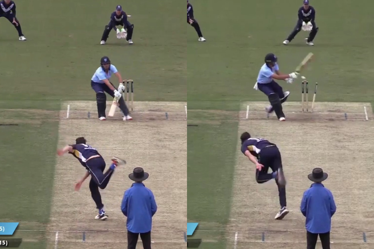 Sam Konstas Gets Bowled Playing His Signature Ramp Shot in Australia One-Day Cup [WATCH].