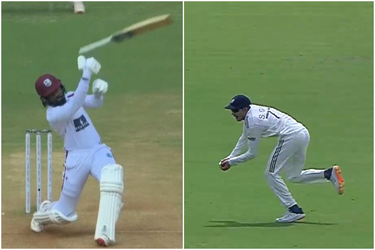 Shubman Gill Jomel Warrican IND vs WI 1st Test