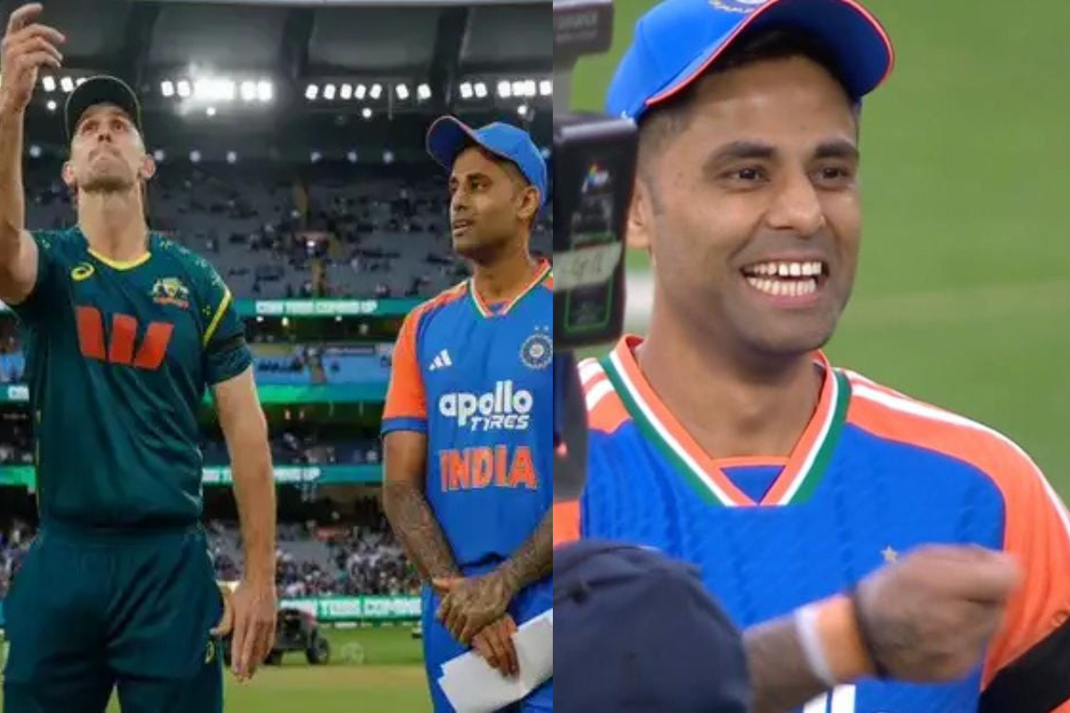 Suryakumar Yadav Loses Another Toss in AUS vs IND 2nd T20I, Hilariously Performs ‘Aarti’ Gesture Towards India Camp