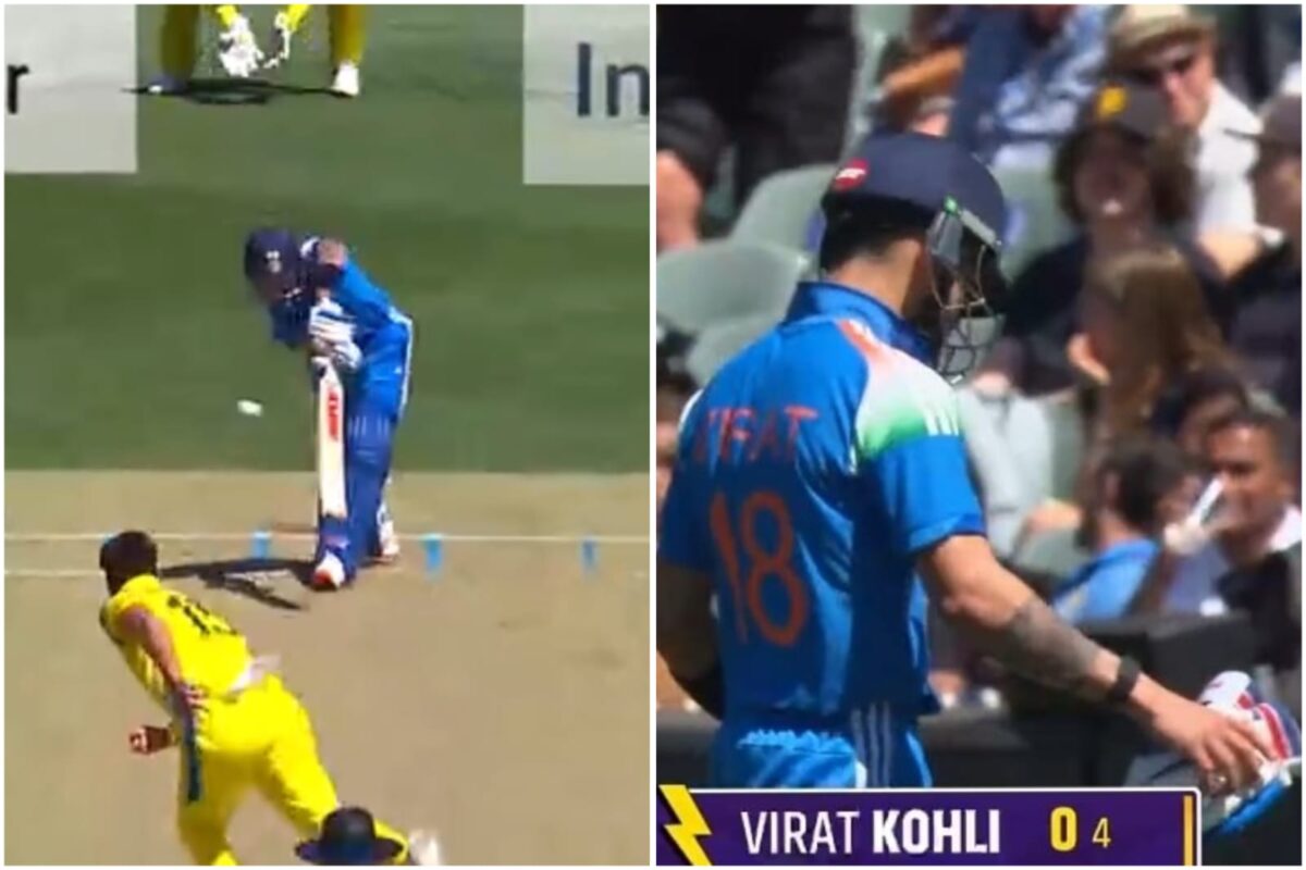 Virat Kohli duck Xavier Bartlett Adelaide AUS vs IND 2nd ODI