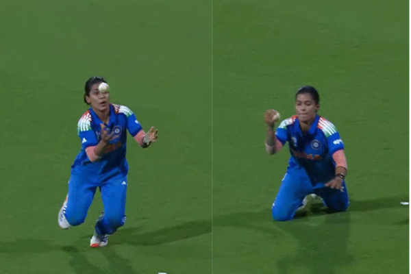 Amanjot Kaur Pulls Off Brilliant Juggling Catch To Dismiss Centurion Laura Wolvaardt in SA W vs IND W Women’s World Cup 2025 Final [WATCH]