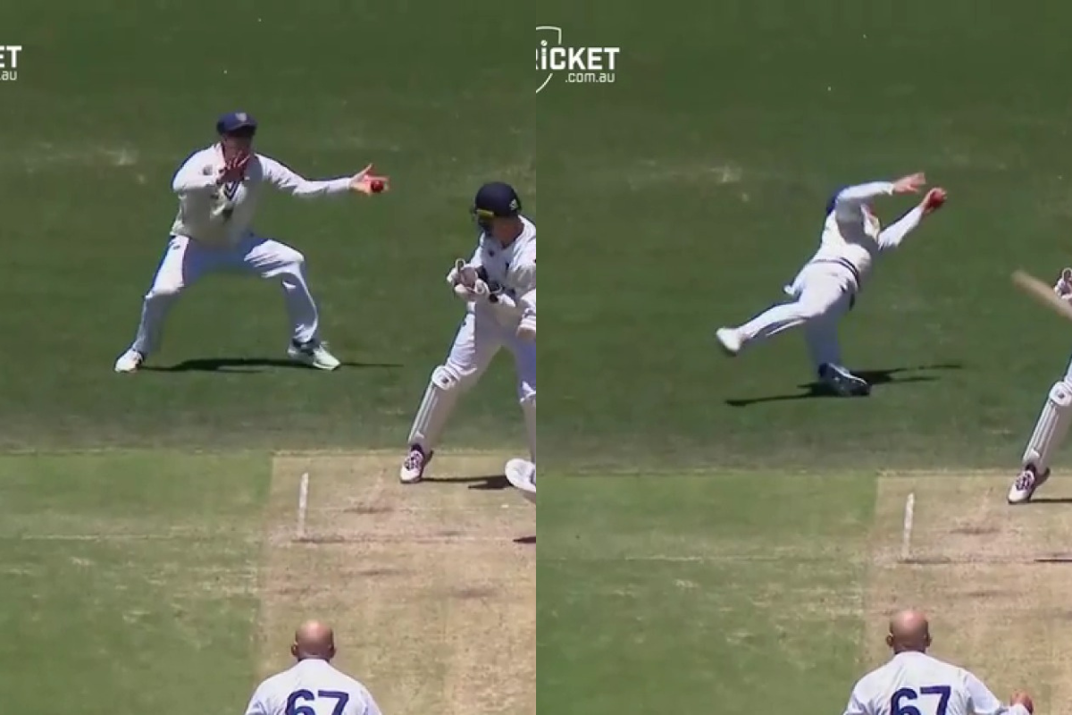 Steve Smith Pulls Off Another Magnificent One-Handed Stunner in Sheffield Shield [WATCH].