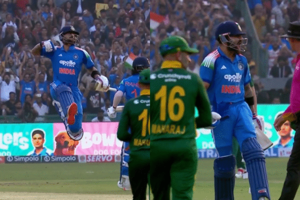 Virat Kohli Celebrates Aggressively After Completing His Second Consecutive Century in 2nd IND vs SA ODI [WATCH].